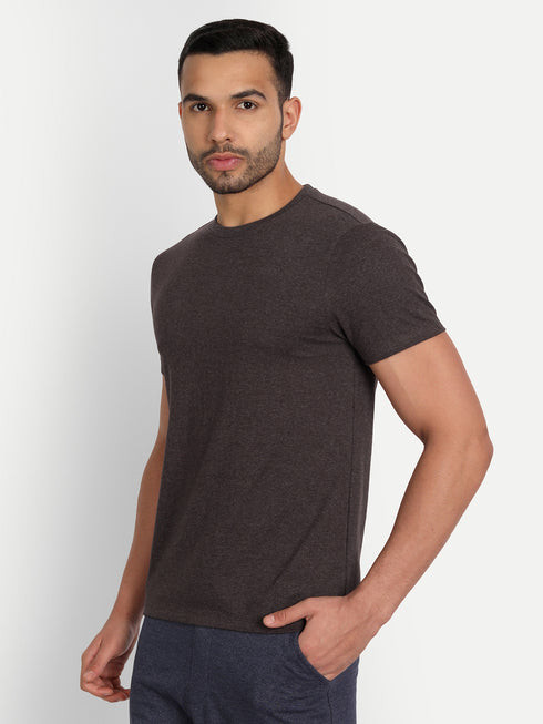 Men's Crew Neck MELANGE Tee Brown